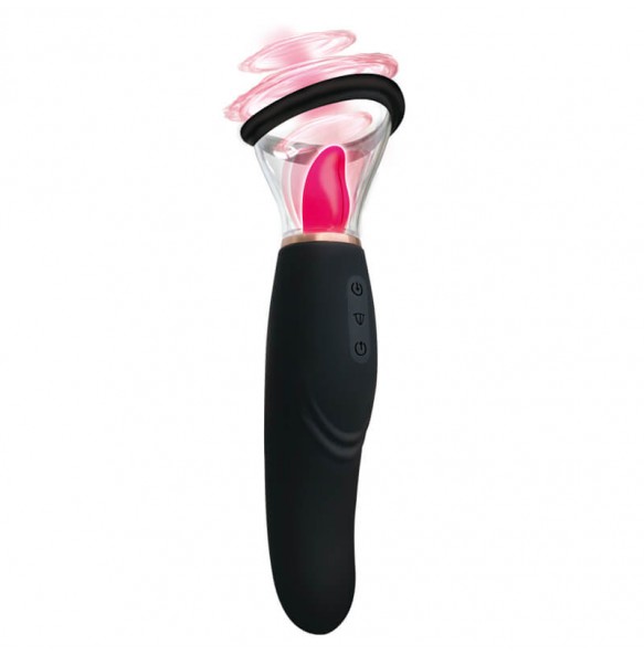 Japan A-ONE Tongue Licking Vibrators Wand (Chargeable - Black)